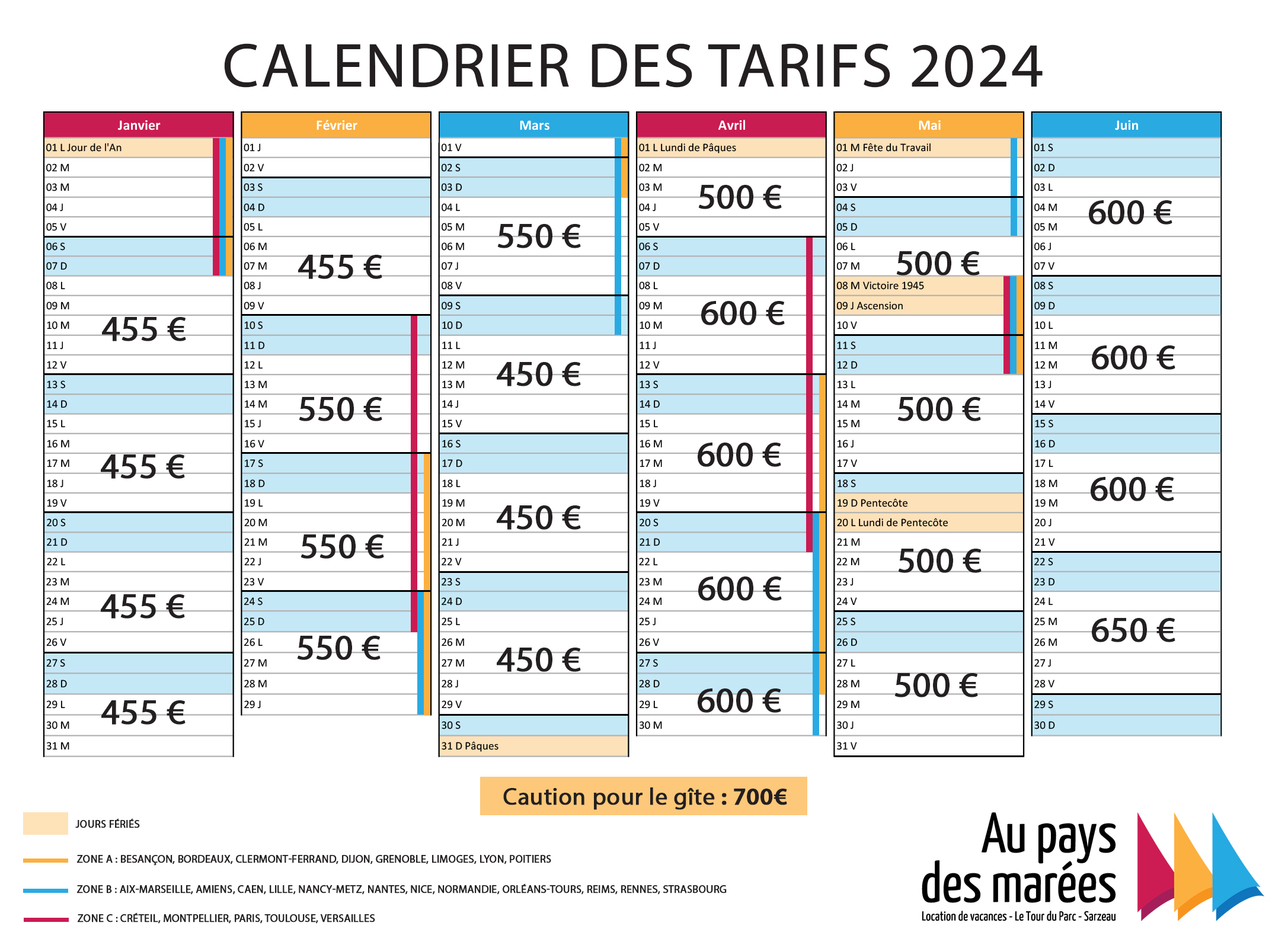 Calendrier 2024