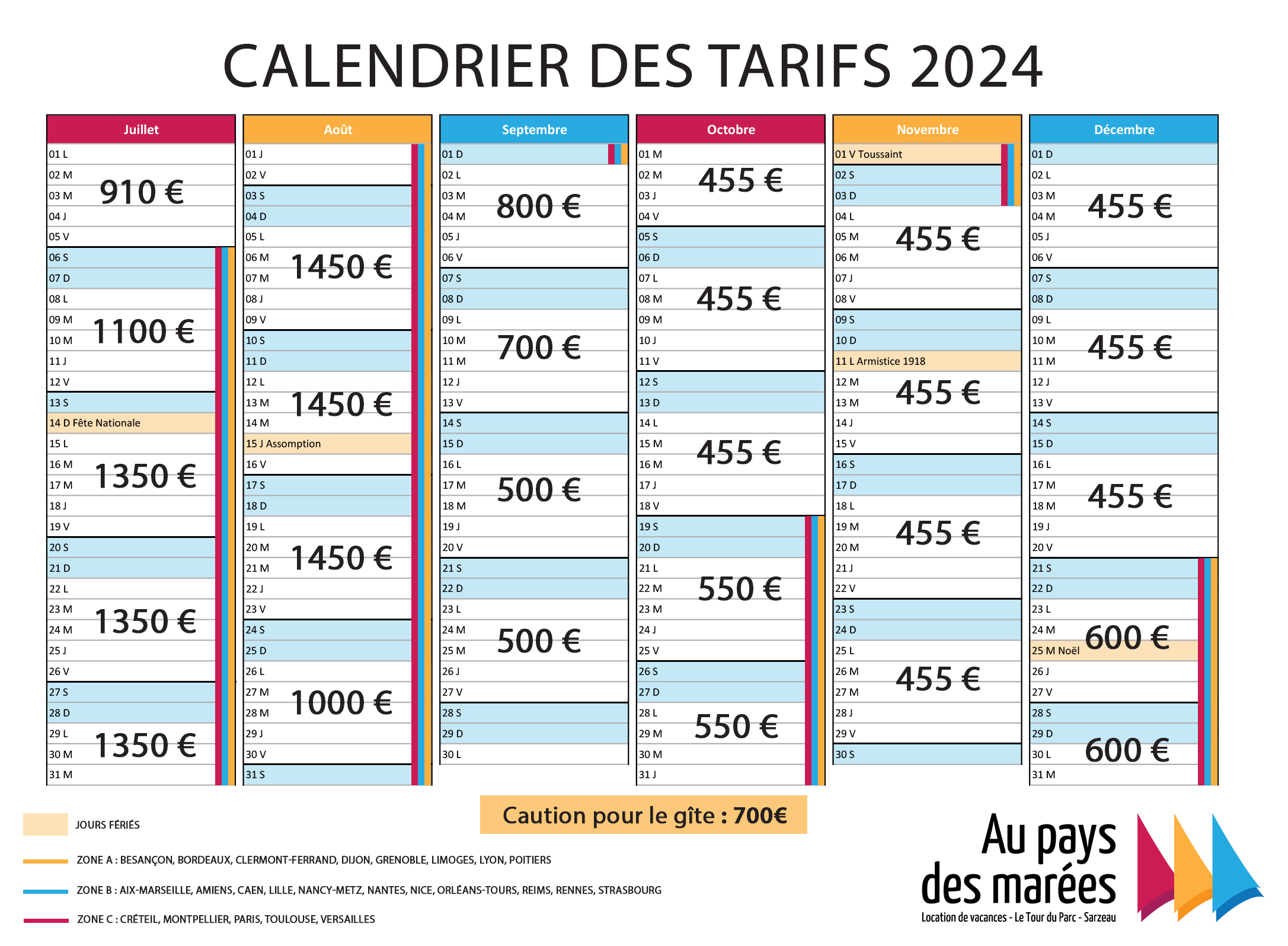 Calendrier 2024